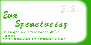 eva szemelveisz business card